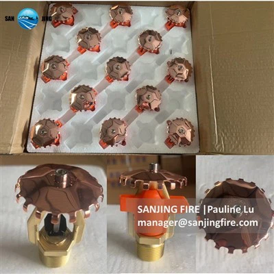 Cabeça de sistema de extinção de incêndios de bronze vertical pendente do fator 363 de ESFR K